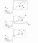 Exhaust System Diagram and Parts List for  Briggs and Stratton Engine